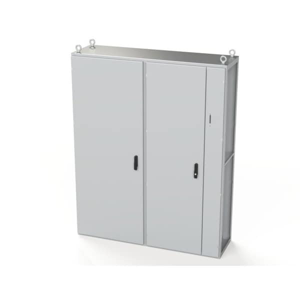 3 Point Latch with Coinproof/Padlocking Swing Handle Electrical Enclosures, 78.74 in H, 18 in D